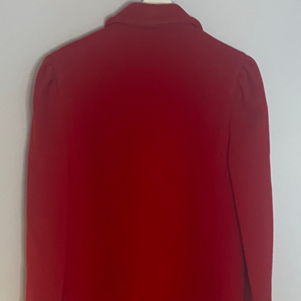 Ilie Wacs Vintage Red Long Wool Jacket - Picture 4 of 13